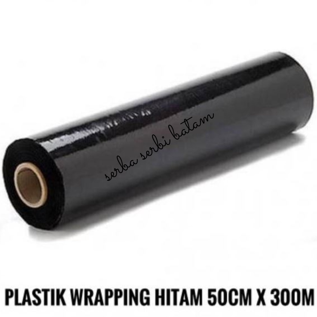 Plastik Wrap / Plastik Wrapping Hitam 50Cm X 300M KHUSUS BATAM