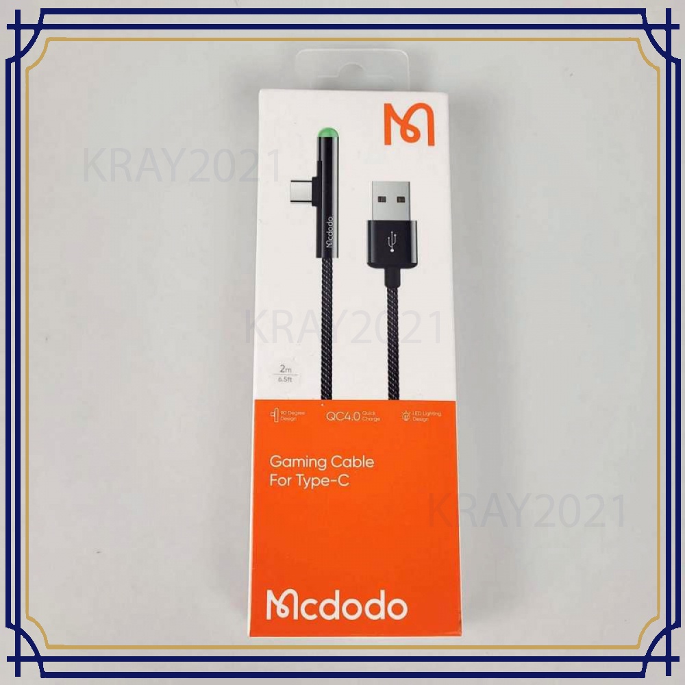 Kabel Charger USB Type C L Angle LED -CV286