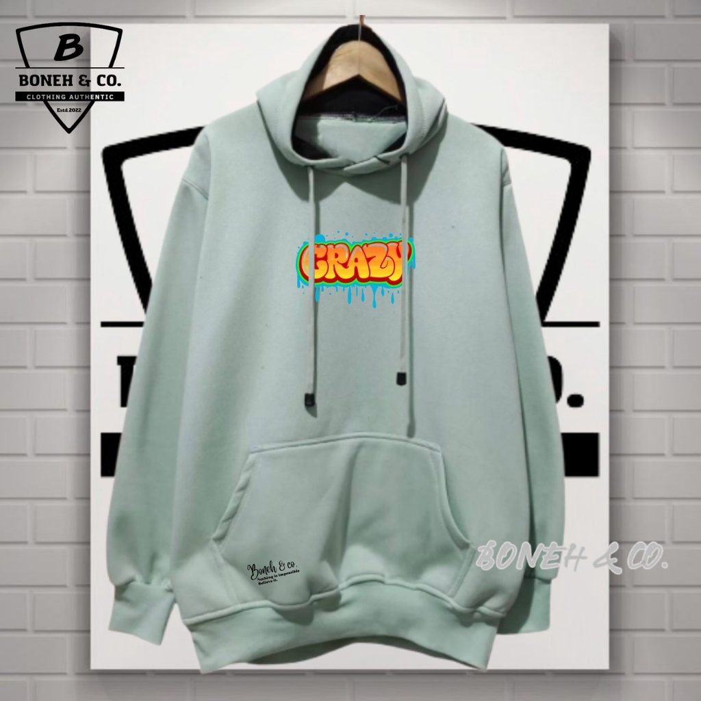 Hoodie Premium Sweater Hoodie Distro Brand Kota Bandung Terlaris Kota Bandung List Sablon Crazy (Bisa Cod) Ori