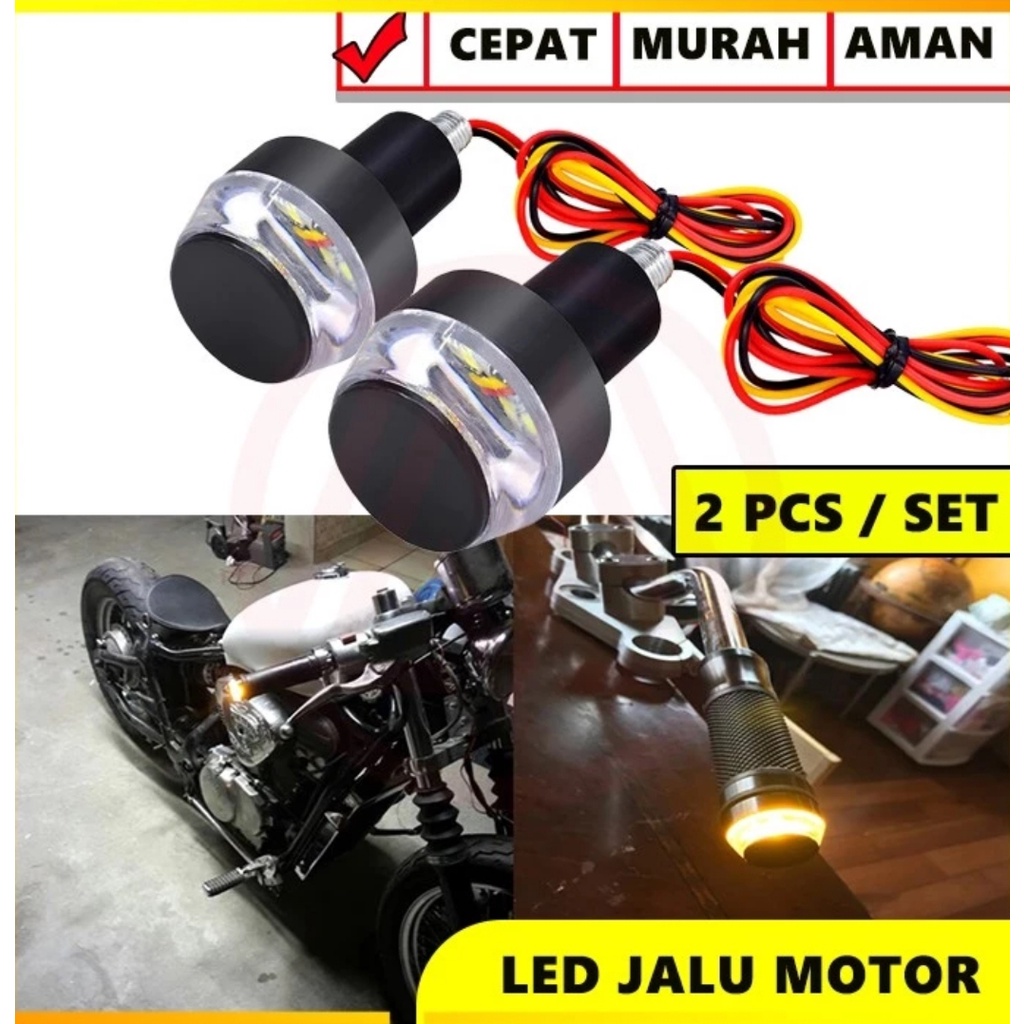 LED JALU LAMPU STANG MOTOR / HANDLE - 2 MODE SEN SUPER BRIGHT