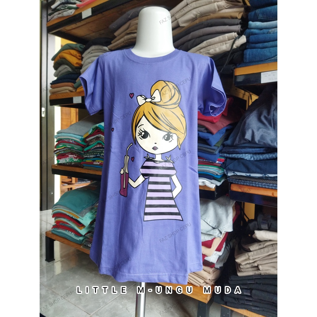 LITTLE M DRESS ANAK PEREMPUAN BERGAMBAR