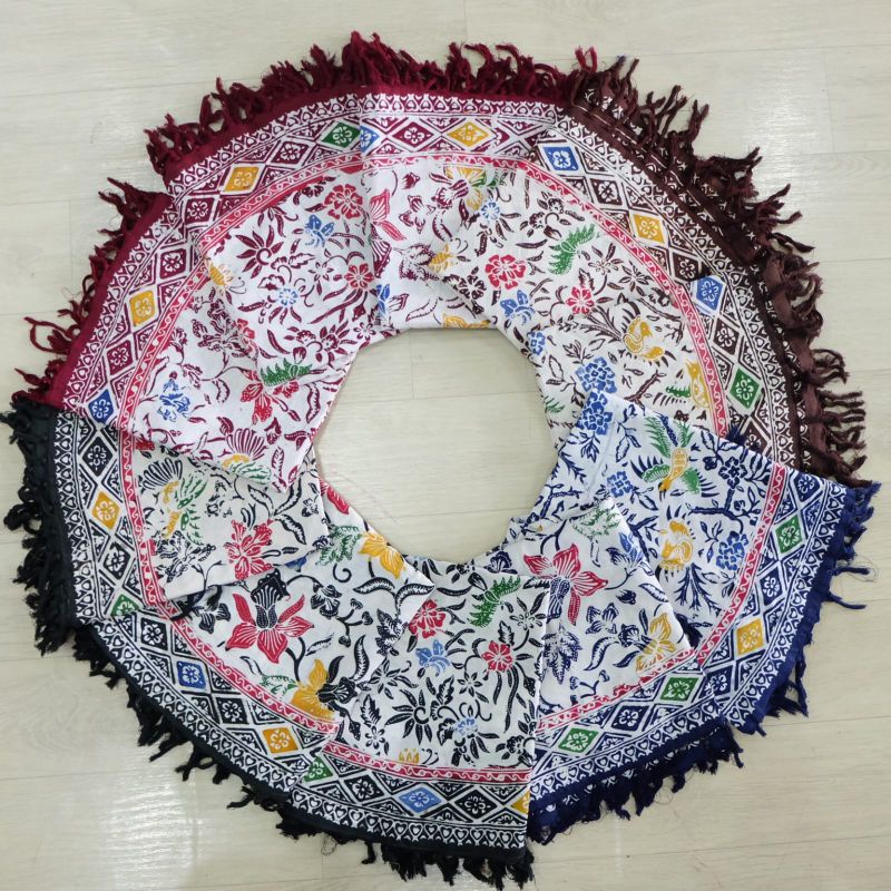 TAPLAK MEJA TAPLAK BATIK BENTUK BULAT KHAS CIREBON TRUSMI