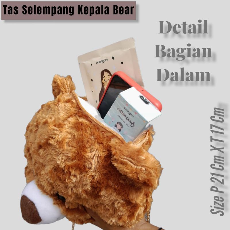 TAS SELEMPANG KEPALA BEAR