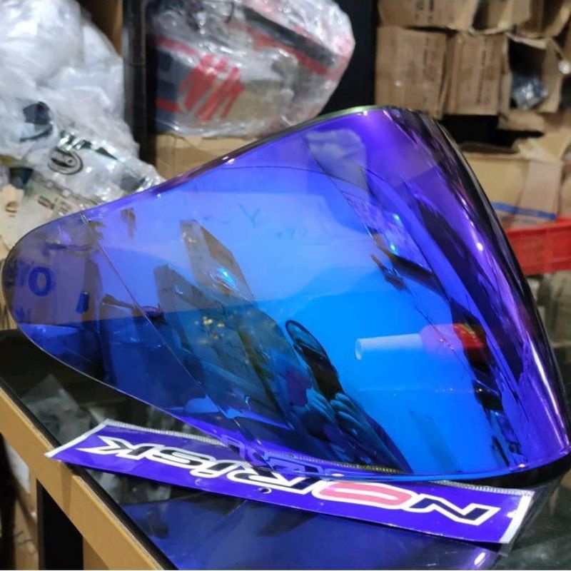 KACA FLAT VISOR IRIDIUM PNP NHK R 1, (ORIGINAL NORISK)