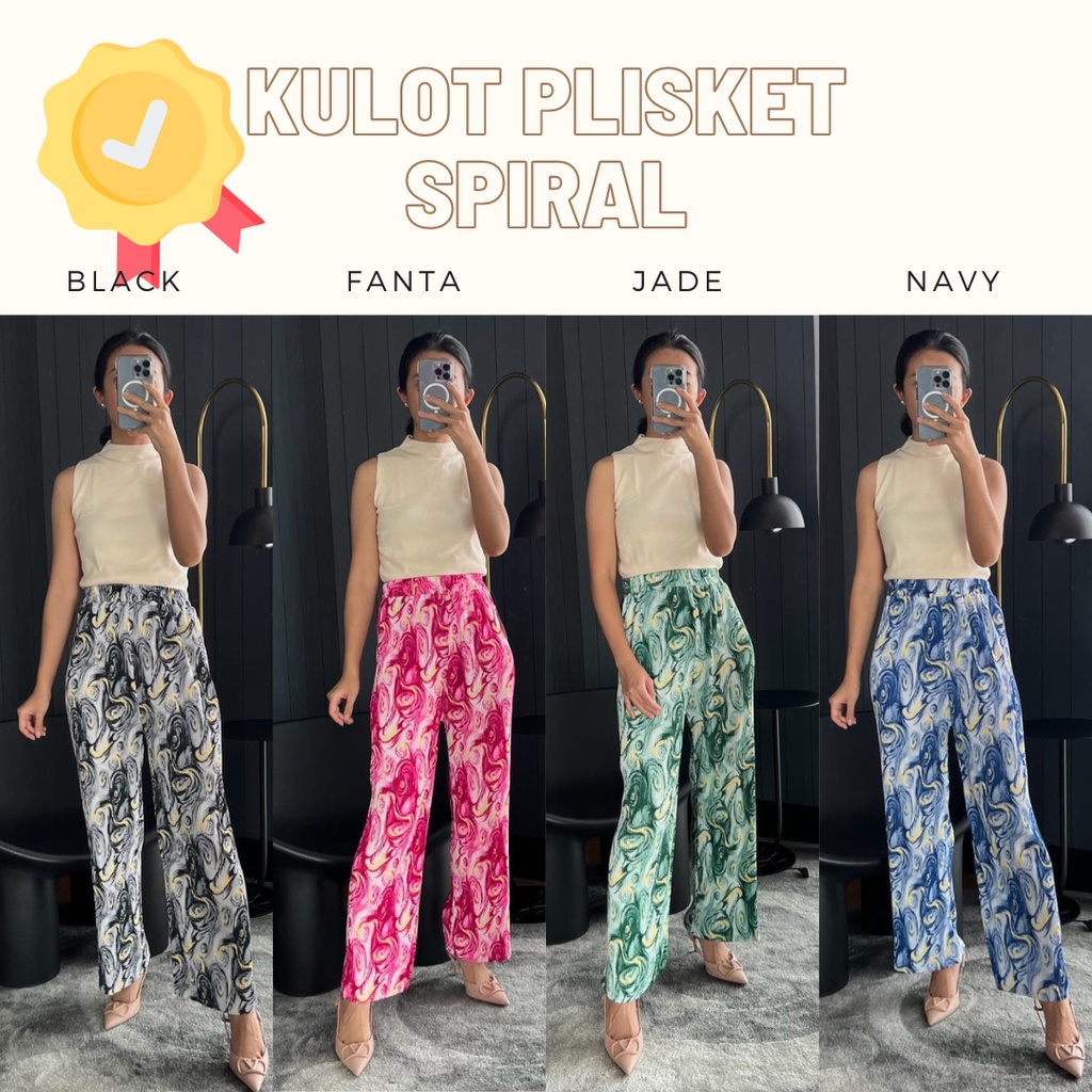 MBL Kulot Motif Plisket Bangkok / Pleated Pants