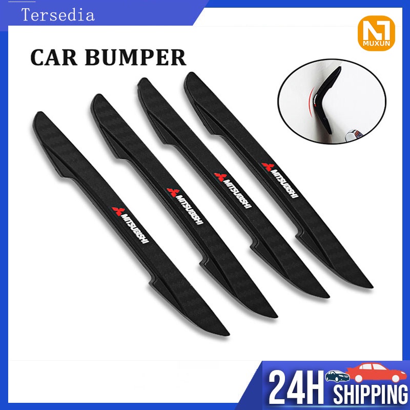 4 Buah/Set Pintu Perlindungan Strip Karet Lembut Tepi Pintu Mobil Perlindungan Perlindungan Stiker untuk Mitsubishi Outl