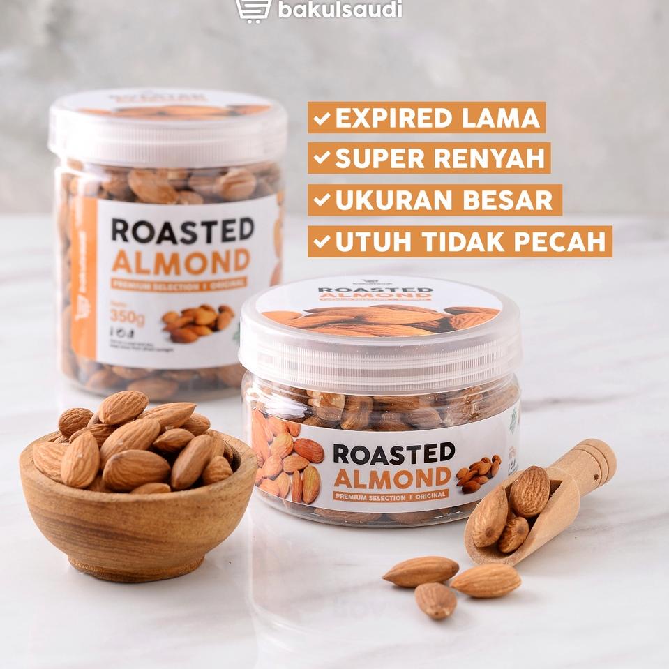 

☞☞ Kacang Almond Panggang Kupas Premium Organik Roasted Almond Original Natural