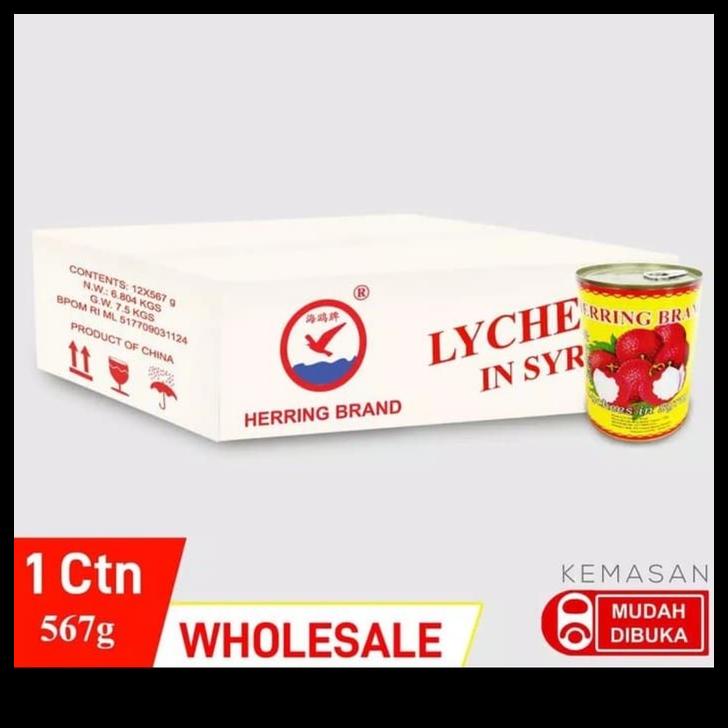 

Herring Brand Buah Lychee Leci In Syrup Sirup Kaleng Dus Karton