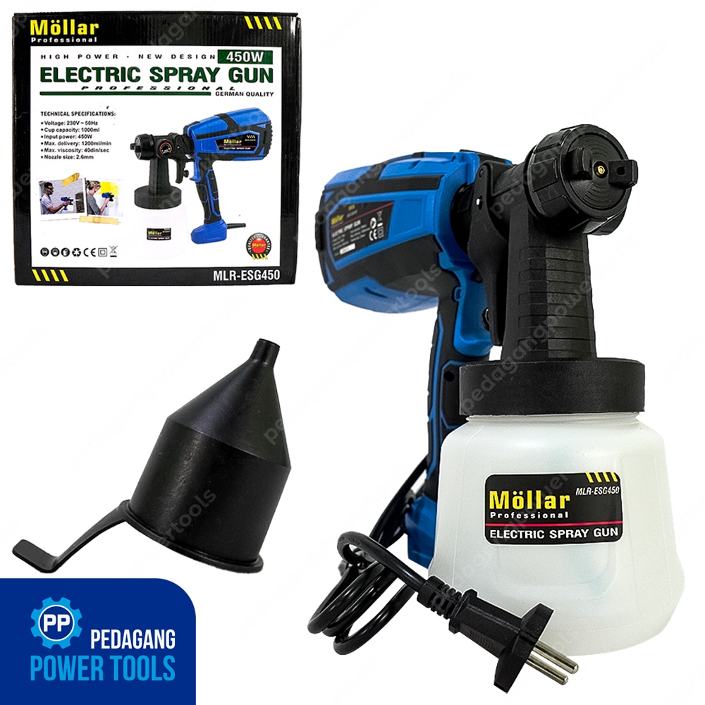 MOLLAR ESG450 ALAT SEMPROT CAT LISTRIK MESIN PAINT SPRAY GUN ELEKTRIK