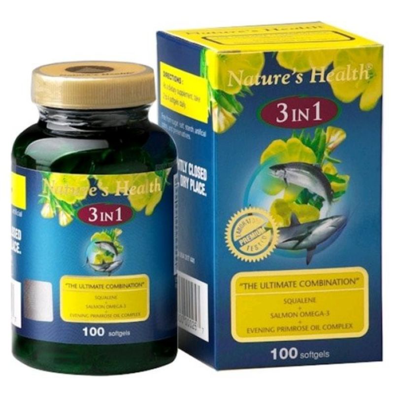 NATURE'S HEALTH 3 IN 1 SQUALENE + OMEGA 3 + EPO 100's