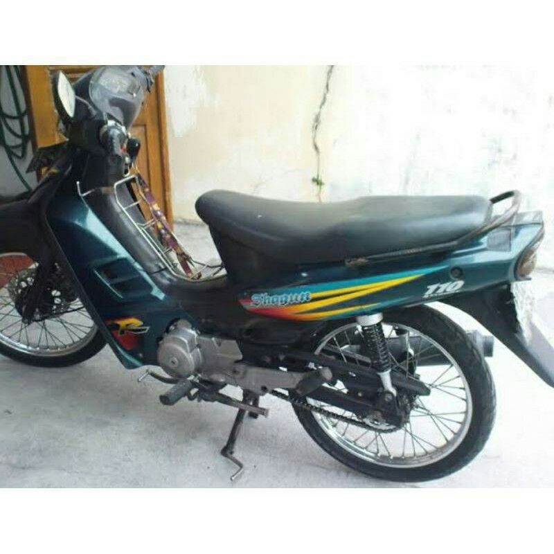 Striping Sticker Body Suzuki Shogun Kebo 110R 1997 1998 Hijau Botol Lis Bodi Stiker Shogun Kebo 110r