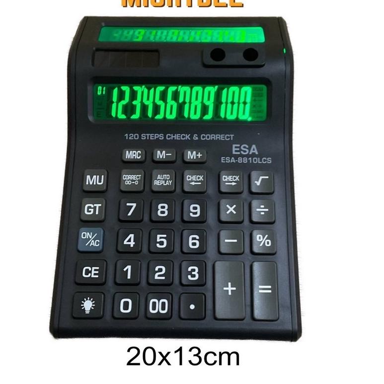 

[K-9T ☎] Kalkulator LED 2 Layar 12 Digit ESA - Kalkulator Check Correct - Kalkulator Dagang-top produk