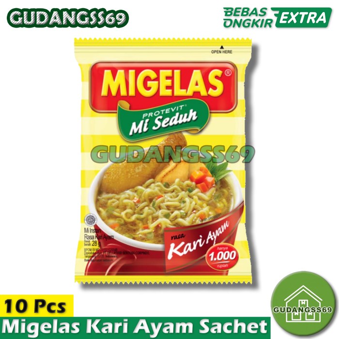 Jual Migelas Kari Ayam Sachet 1 Renceng Isi 10 Pcs Mie Gelas Mi Seduh Shopee Indonesia 0180