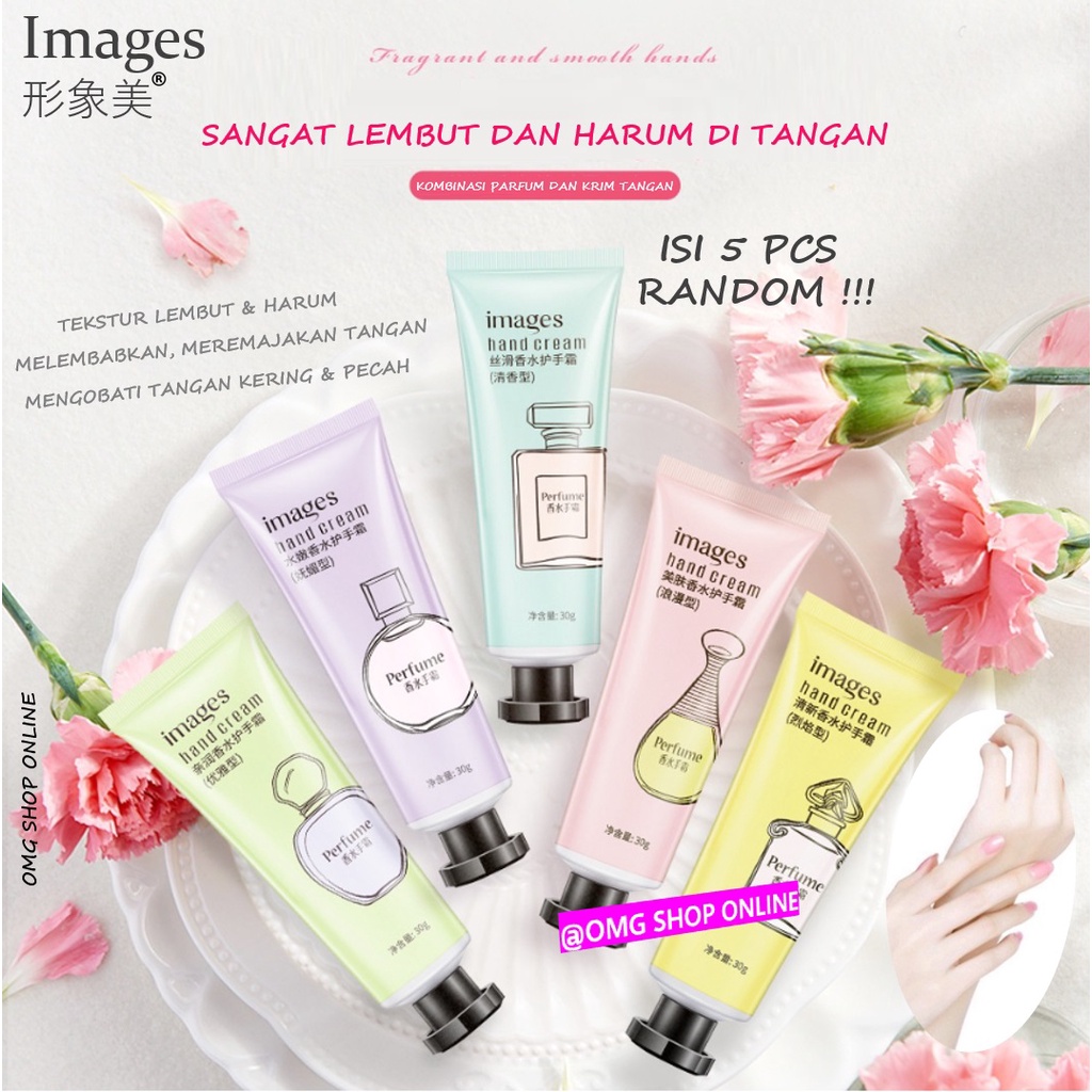 5 Pcs !!! Images Hand Cream 5 in 1 Pack Lotion Pemutih Tangan 30 Gr ORIGINAL / Krim Tangan Anti Keriput Biar Putih / Krim Tangan Kering dan Kaki Kering Krim Tangan Anti Penuaan / Hand Cream Tangan Korea Krim Tangan Kasar Pecah Pemutih Kulit Badan Permanen