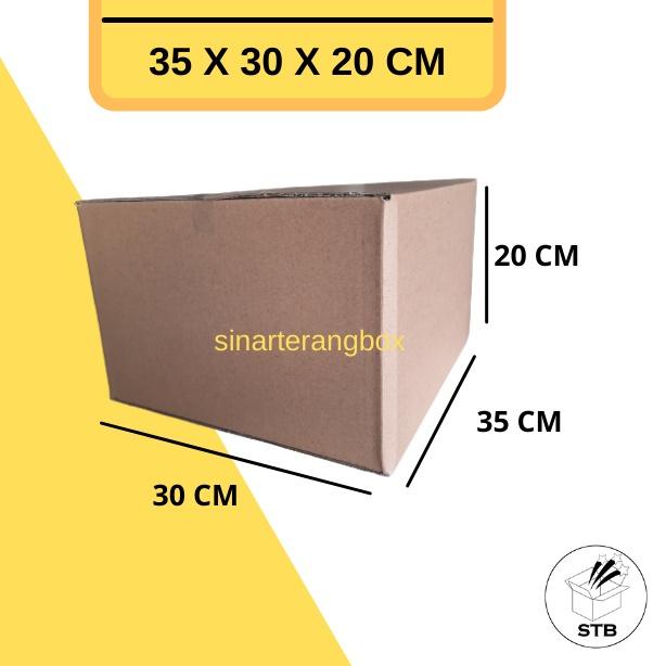 

➻ 35 X 30 X 20 CM KARDUS BOX POLOS KARTON PACKING DUS COKLAT BARU ㅐ