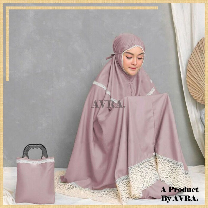 Mukena Dewasa Jumbo Mukenah 2in1 Renda Bahan Rayon Katun Adem Lembut Premium Berkualitas