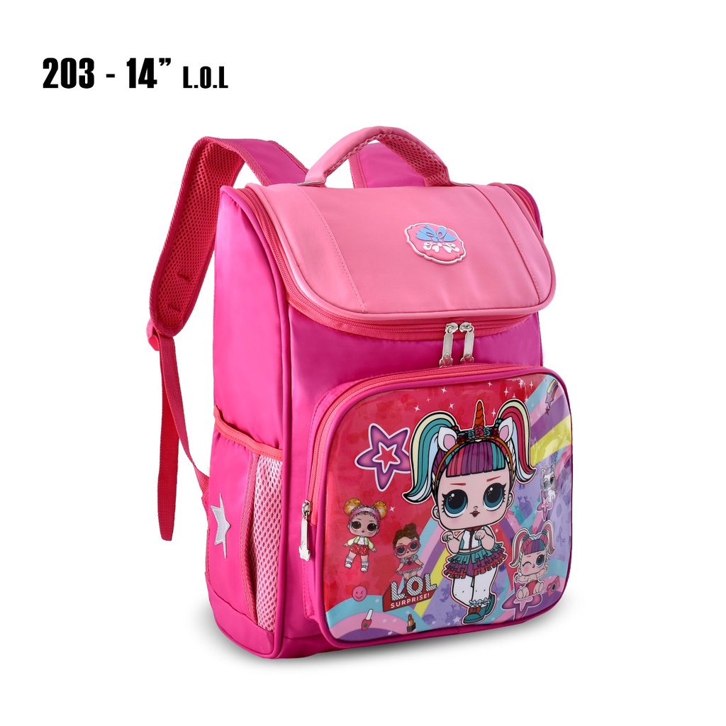 ( RSBY ) Tas Anak Sekolah Cartoon 203-14 Girl Tas Anak Perempuan Motif Frozen LOL