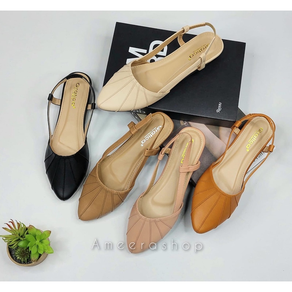 Sepatu Wanita Flat Mule Tali Belakang Kekinian - 279 Gratica KH049