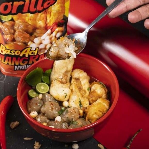 

Diskon Baso Aci Tulang Rangu Gorilla Premium Pedas Nyakrek Abis Khas Garut 200gr