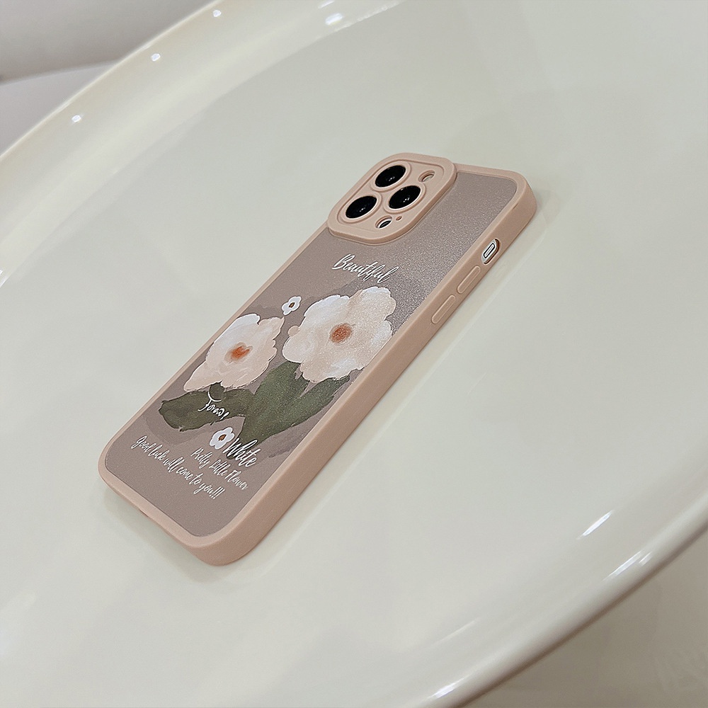 Case Matte Motif Bunga Klasik Untuk Iphone 7 8 PLUS X XR XS 11 12 13 14 MINI PRO MAX SE 2020