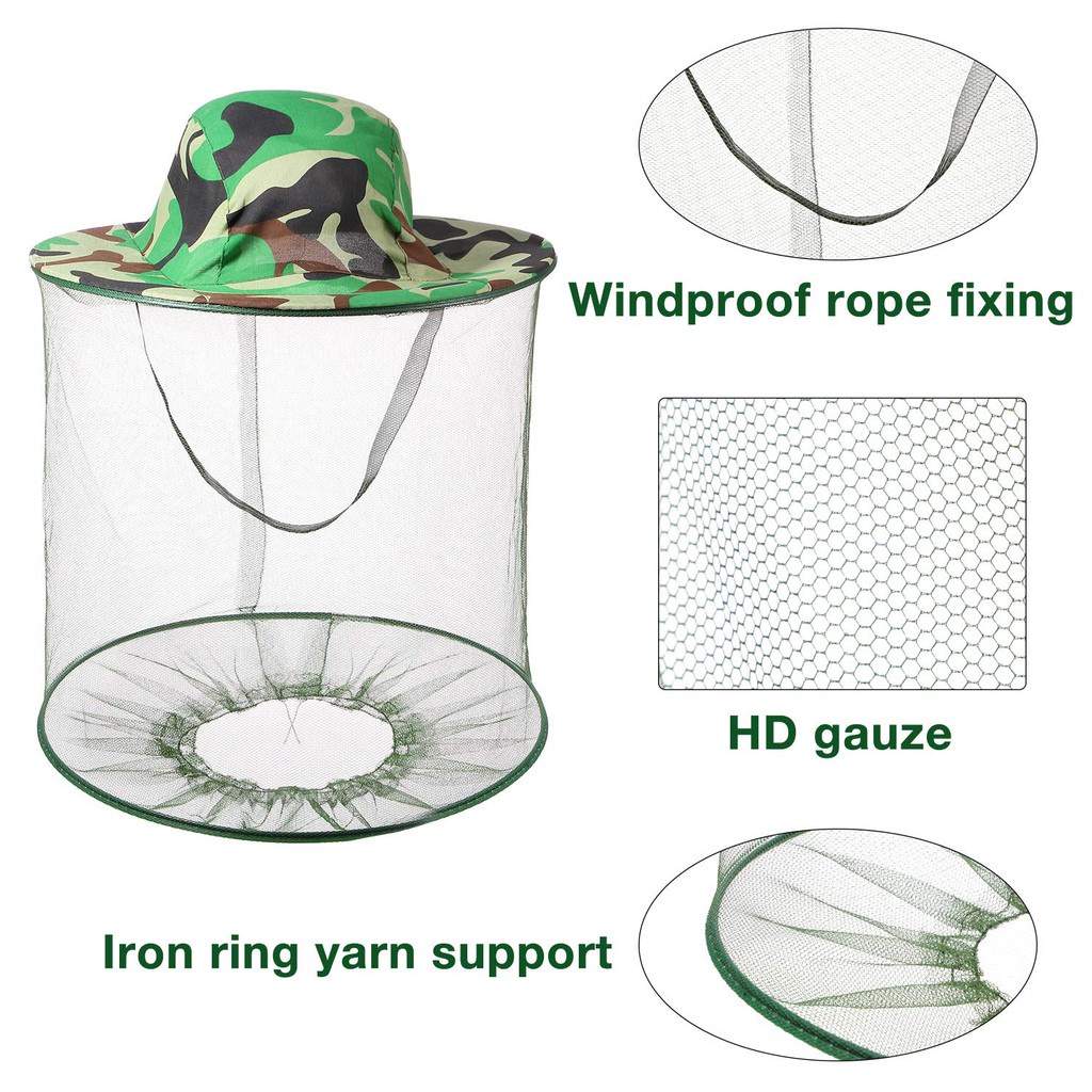 Topi Camo Jaring Topi Lebah Topi Anti Serangga Topi Jaring Lebah Topi Jaring Nyamuk Topi Mancing Topi anti Nyamuk Topi Anti lebah