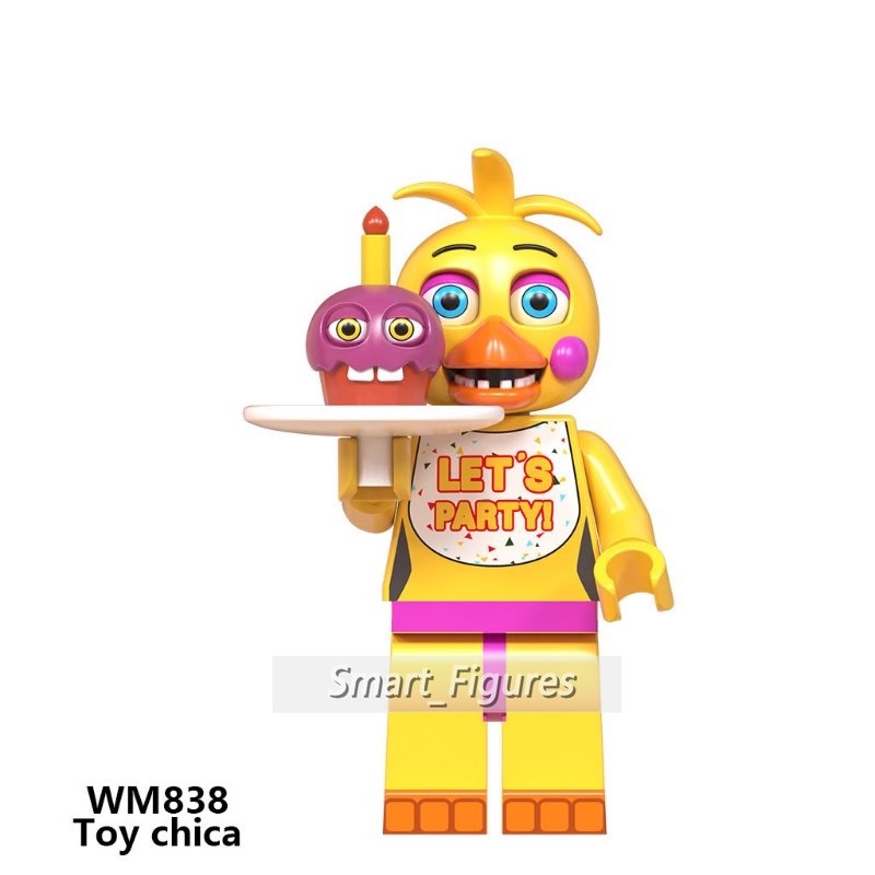 Chica Minifigures Mainan Hadiah Golden Freddy Freddy Foxy Spintraft Bonnie Lima Malam Di Angka Mini Freddy WM6074