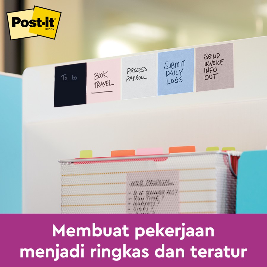 Ktmstore 3M Post-it Sticky Notes Simply Serene 654-5SSNE 5 Pad 3x3&quot; memo 430lbr