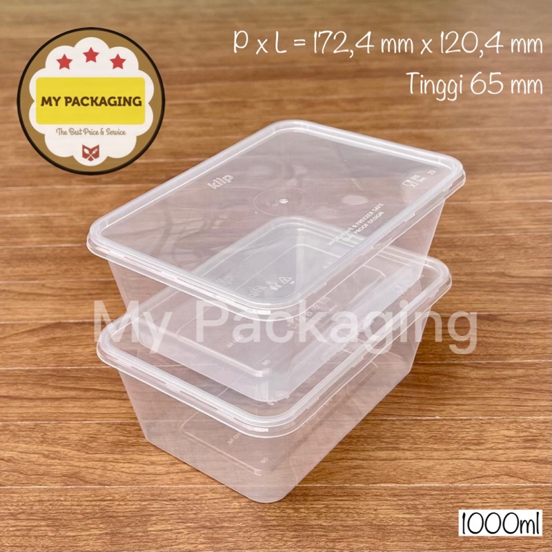 Thinwall 1000 ml KAKU - 25buah / Container Microwave / Kotak Makan / wadah plastik / toples 1000ml