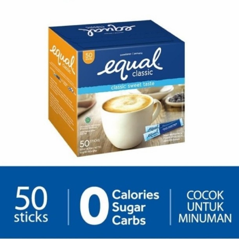 

PEMANIS DIET EQUAL CLASSIC 50'S SWEETENER BEBAS KALORI DIABETES
