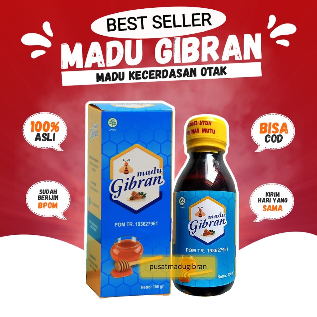 Madu Gibran Daya Tahan Tubuh Kuat Obat Pilek Flu Batuk Masuk Angin Kembung Panas Dalam Sariawan