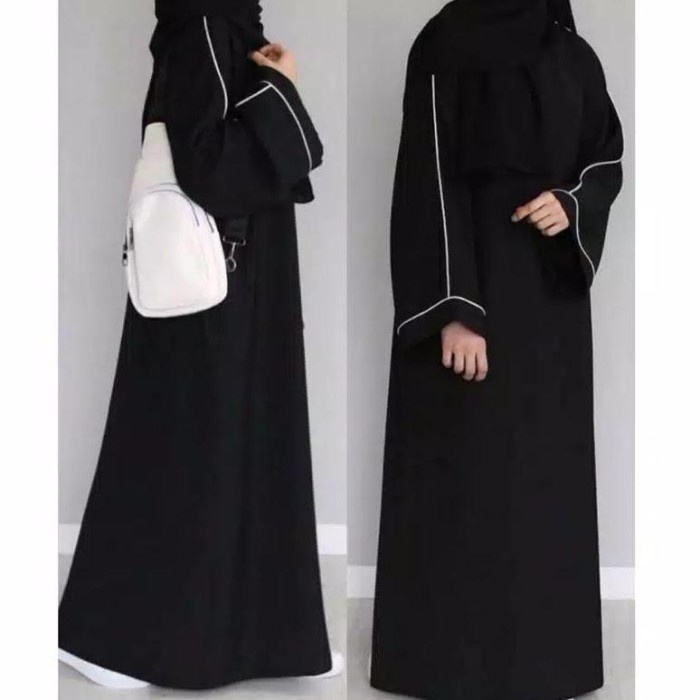 Abaya Abaya hitam casual busui simpel polos gamis arab saudi turkey bisban - LIST TANGAN, S(H4Q1) Abaya remaja jumbo Abaya remaja terbaru Abaya anak Abaya remaja tanggung Abaya hitam Abaya turkey polos bahan adem E8Z0 Abaya arab Abaya remaja bahan silk A