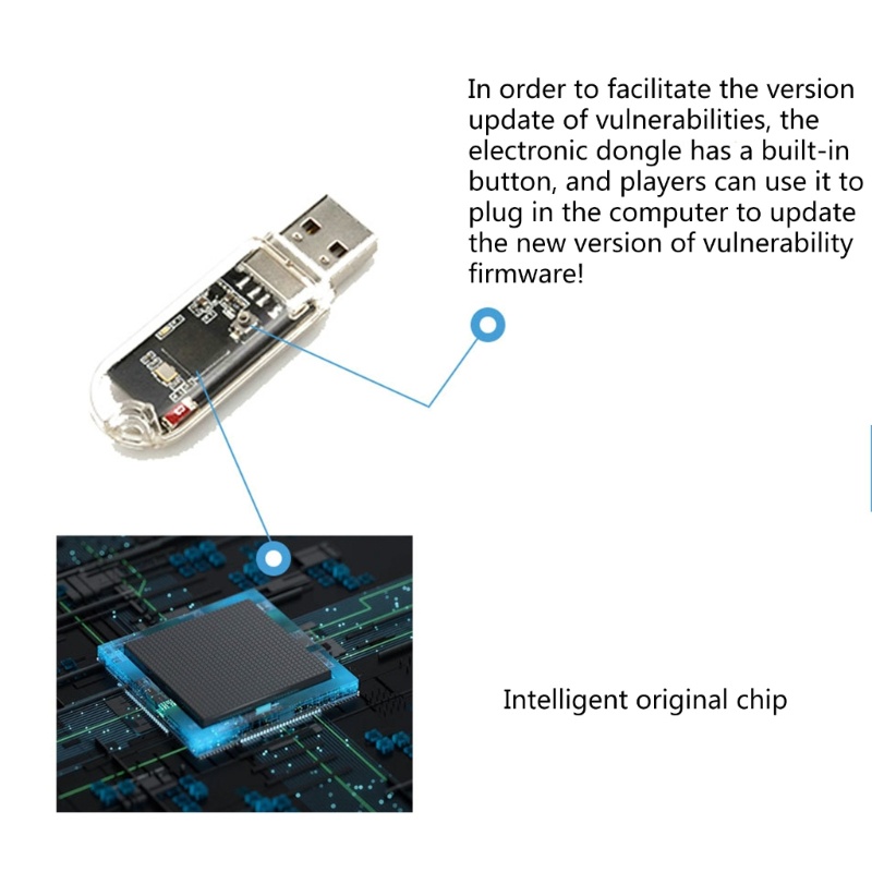 Cre Adaptor USB Untuk P4 9 0 Wifi Plug-free USB Elektronik Dog Receiver Satu-Kunci Retak ESP32 Mendukung Plug Menggunakan