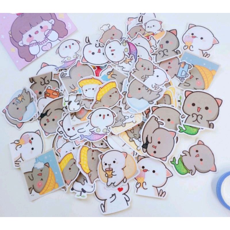 

CUTE KITTY COUPLE,STICKER KIYOWO,STICKER LUCU for journal/scrapbook