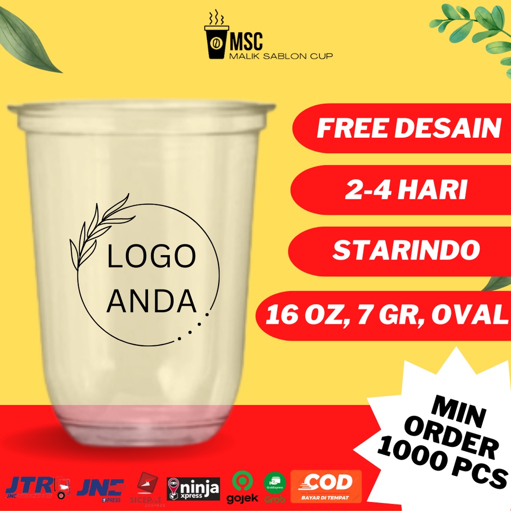 Jual Sablon Cup Gelas Plastik Pp Oz Gram Oval Starindo Murah Pcs Shopee Indonesia