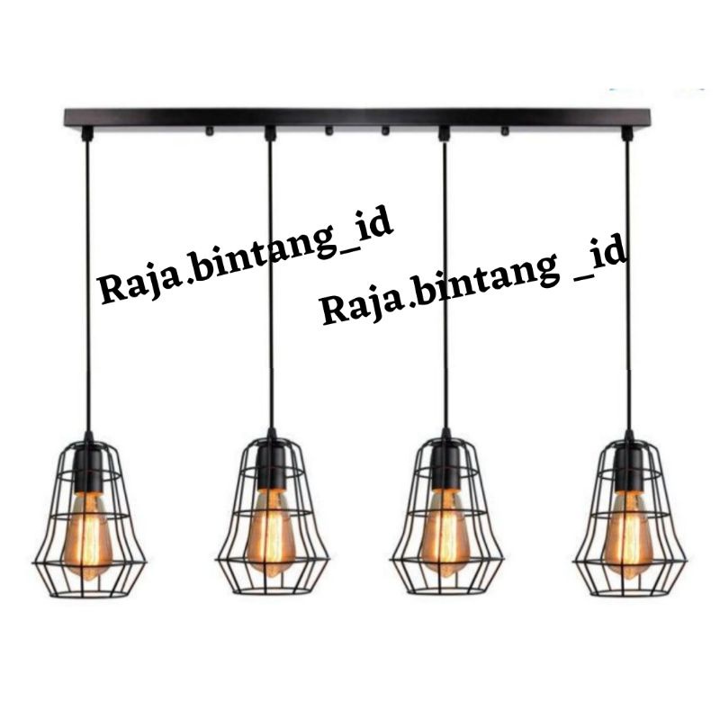 Jual Lampu Gantung Hias Minimalis Besi Kap Diamond Ruang Tamu