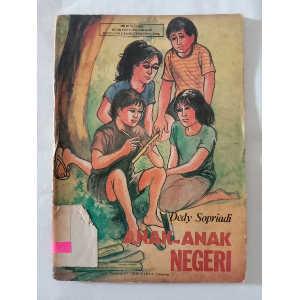 anak-anak negeri - buku jadul - buku bekas perpustakaan