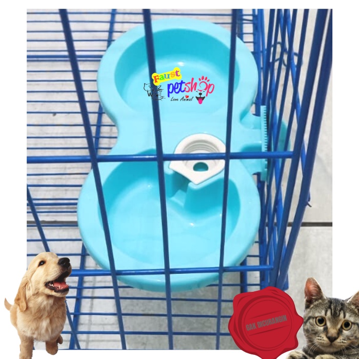 Tempat Makan Minum Gantung Hewan Anjing & Kucing Bahan Premium Tempat Makan Anjing Tempat Minum Anji