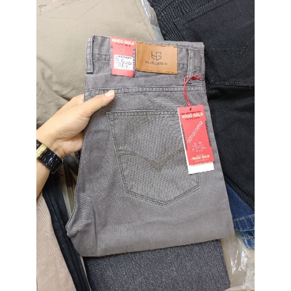 Celana Kanvas Hugo Gold Original standard / Celana panjang pria kanvas Hugo gold premium