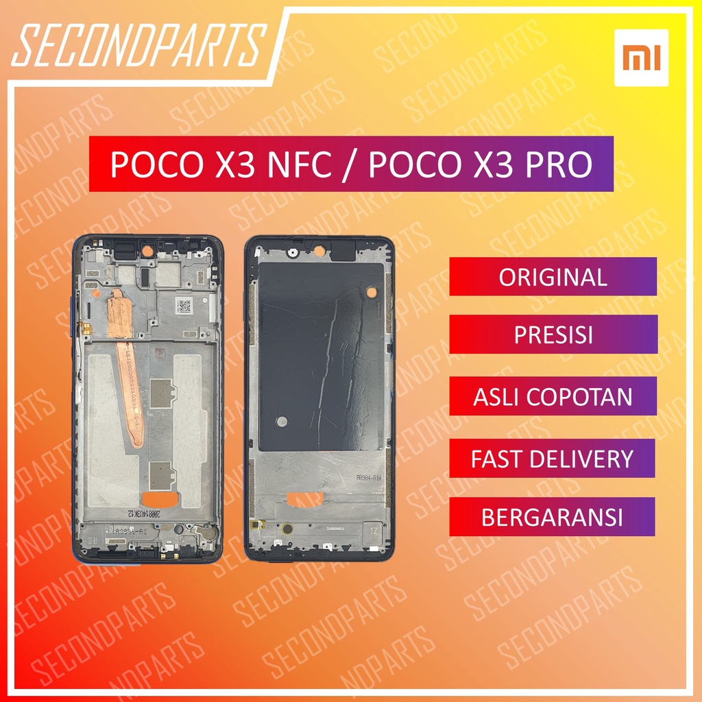 FRAME RANGKA TULANG LCD XIAOMI POCO X3 NFC / X3 PRO ORIGINAL COPOTAN