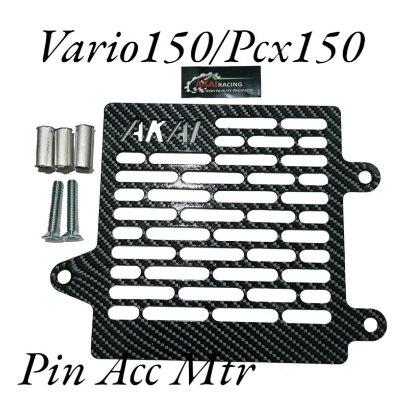 Cover Radiator / Tutup Radiator Censi Akai Racing Model Carbon Nmax old Nmax new / Aerox Lexy Pcx150/Pcx160 Vario160 Vario125 Vario150 dill