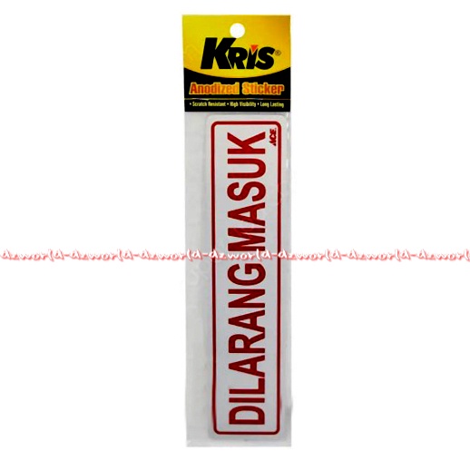 Stiker DIlarang Masuk Sticker No Entry Mudah Diaplikasikan Pada Kaca Metal Atau Plastik No Entry Dinding Anodized Stickers Label Labels Bahan Akrilik Silver