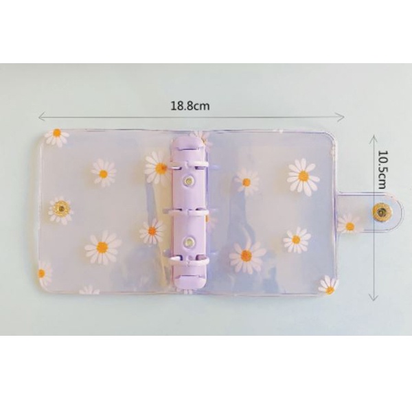 

RB Binder mini 3 ring termasuk isi kertas refill 80 lembar motif bunga daisy aesthetic cute kawai