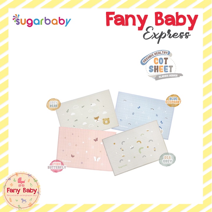 SUGAR BABY ORGANIC HEALTHY COT SHEET / PERLAK 90X60CM