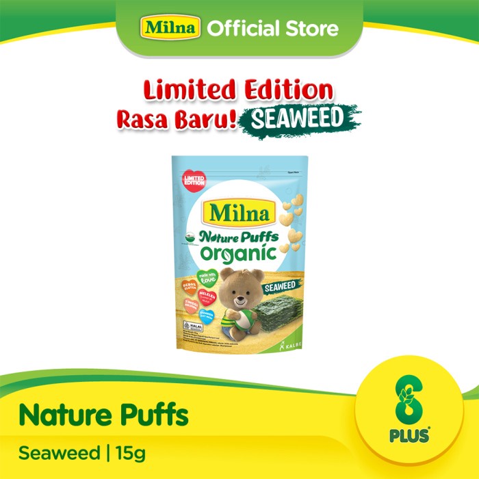 MILNA NATURE PUFFS ORGANIK SEAWEED 15GR