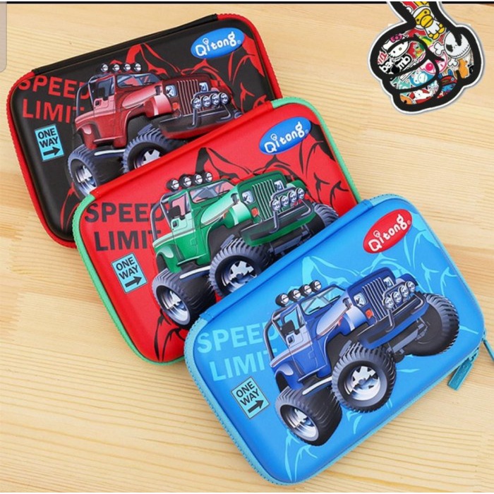 

TEMPAT PENSIL KOTAK PENSIL QITONG 3D EVA HARDCASE MOTIF MONSTER TRUK