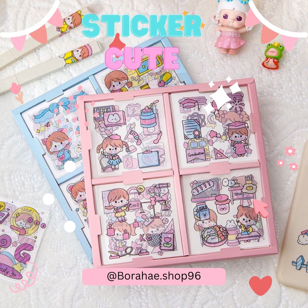 

100 Lembar Stiker Motif Kartun Korea Lucu Anti Air Dekorasi Handbook Scrapbook DIY shaing cute