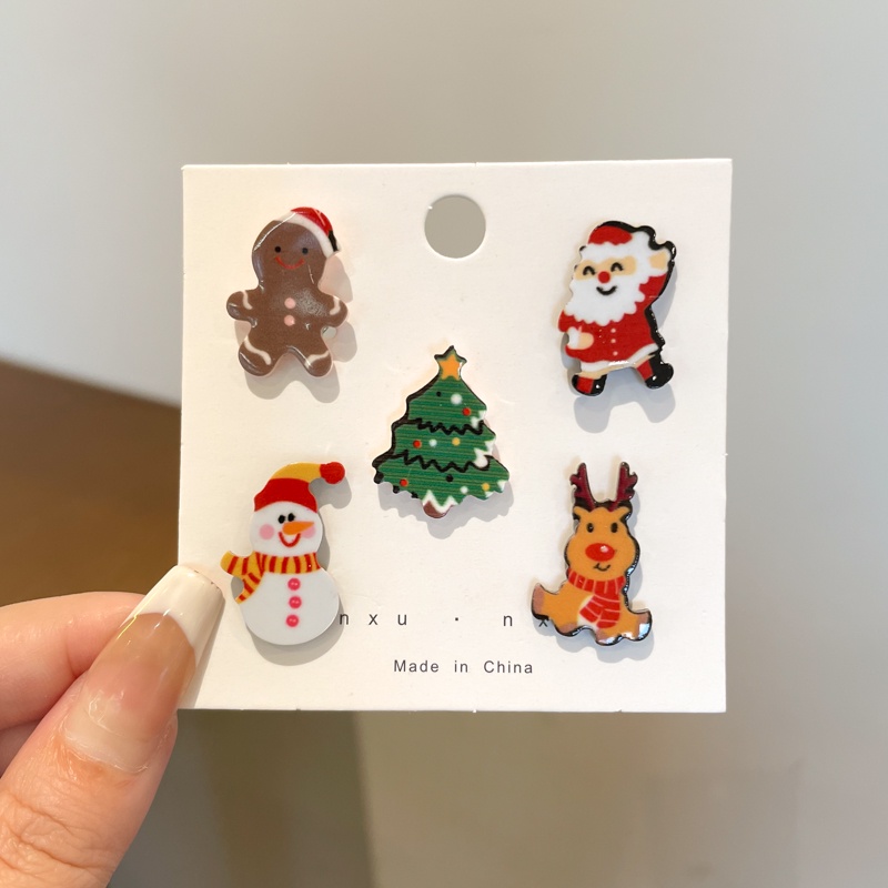 Bros Natal Logam Lucu Jepang Bros Natal Pakaian Lencana Aksesoris Pin Natal