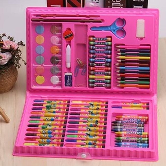 

Hot - Crayon + Pensil Warna Alat Tulis Set Koper Isi 86 Back To School !