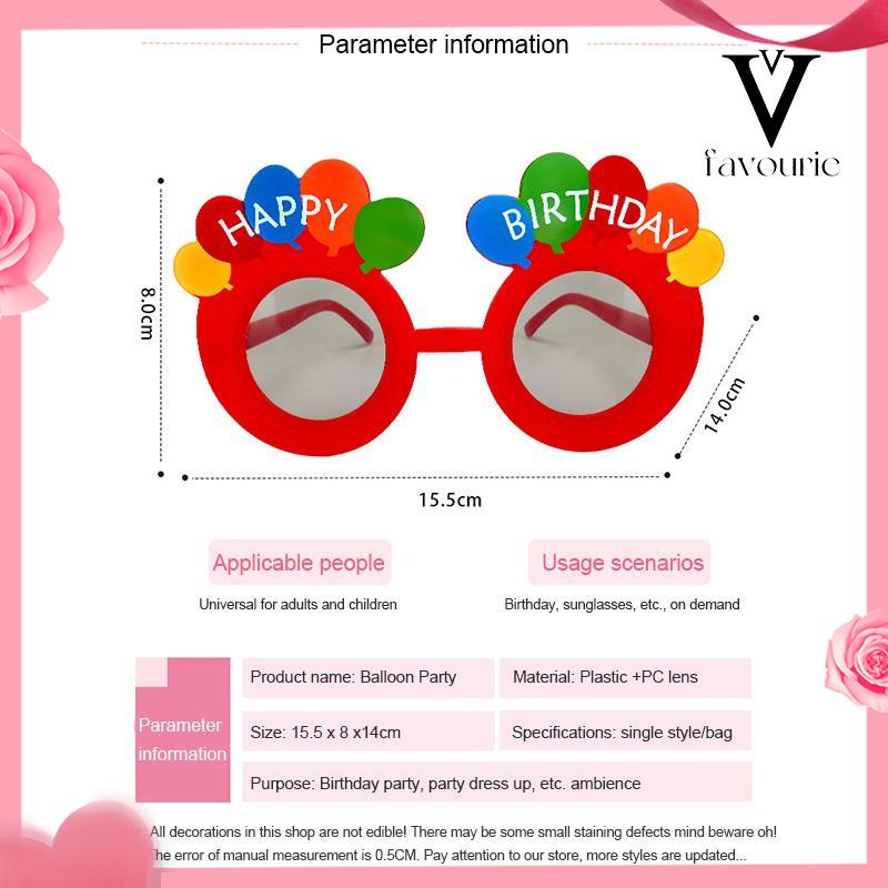 CODKacamata Ulang Tahun Lucu Kaca mata Hitam Selamat ulang ahun dekorasi Anak-anak Selamat Pesta Kacamata Dekorasi Bentuk Kue-FA
