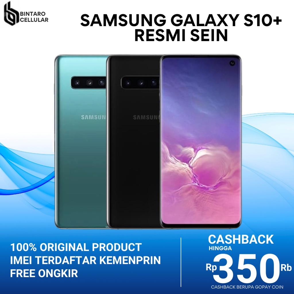 SAMSUNG GALAXY S10+ 8GB 128GB 512GB/ S10 PLUS 8/128GB 8/512GB GARANSI RESMI SEIN